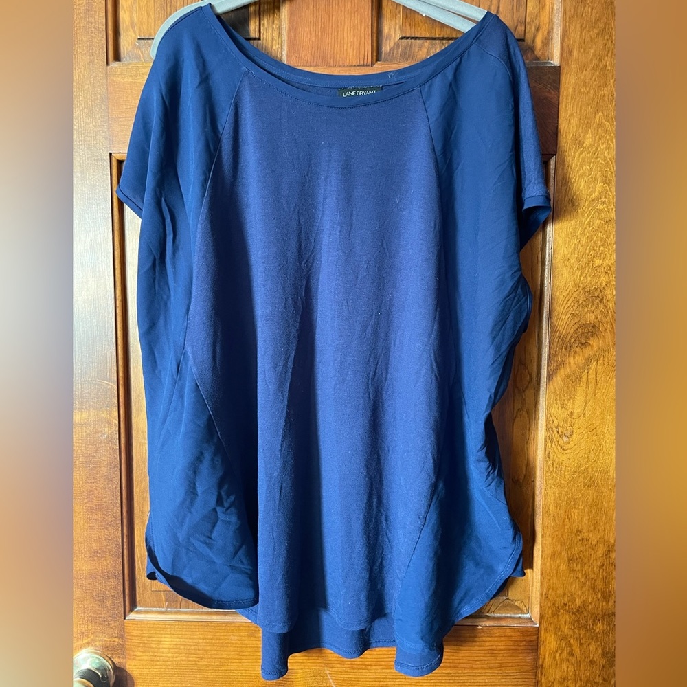 Lane Bryant blue short sleeve top